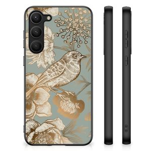 Bloemen Hoesje voor Samsung Galaxy S23 Plus Vintage Bird Flowers