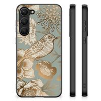 Bloemen Hoesje voor Samsung Galaxy S23 Plus Vintage Bird Flowers - thumbnail