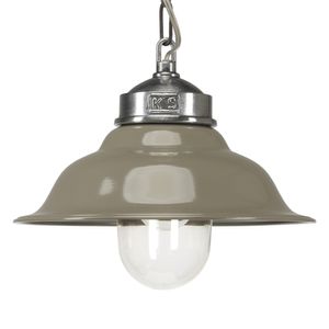 Hanglamp aan ketting Porto Fino aluminium met taupe deksel