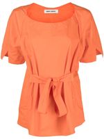 Henrik Vibskov blouse nouée à manches courtes - Orange