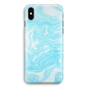 Waterverf blauw: iPhone X Volledig Geprint Hoesje