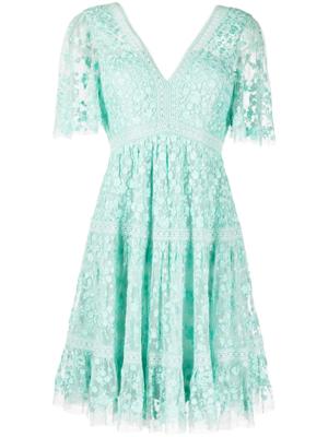 Needle & Thread Tule mini-jurk - Groen
