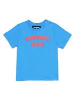 DSQUARED2 KIDS t-shirt en coton à logo imprimé - Bleu