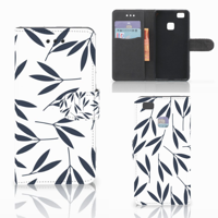 Huawei P9 Lite Hoesje Leaves Blue