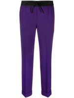 P.A.R.O.S.H. pantalon en laine vierge à lien de resserrage - Violet