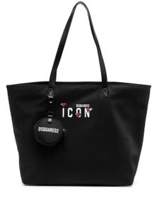 DSQUARED2 sac cabas à logo imprimé - Noir