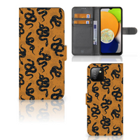 Telefoonhoesje met Pasjes voor Samsung Galaxy A03 Snakes