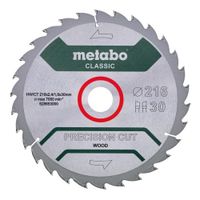 Metabo Accessoires Cirkelzaagblad | Precision Cut Classic | 216x30mm | Z30 WZ 22°/B - 628653000