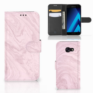 Samsung Galaxy A5 2017 Bookcase Marble Pink - Origineel Cadeau Vriendin