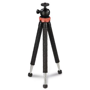 Hama Tripod 1/4 inch Werkhoogte: 23 - 105 cm Zwart, Zilver, Rood Voor smartphones en GoPro