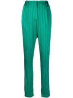 Forte Forte pantalon rayé à taille haute - Vert