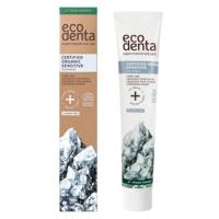 Ecodenta Tandpasta zonder fluoride Sensitivity Relief 75 ml tandpasta gecertificeerd organisch met kaliumcitraat aloë vera-sap etherische pepermuntolie