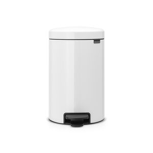 Brabantia newIcon pedaalemmer 12 liter met kunststof binnenemmer - White