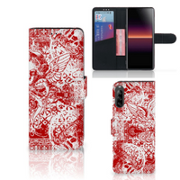 Telefoonhoesje met Naam Sony Xperia L4 Angel Skull Rood