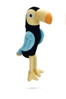 Beeztees toekan - hondenspeelgoed - blauw/geel - 38x14x8 cm
