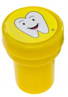 LG-Imports stempel tand 3,5 x 3 cm geel