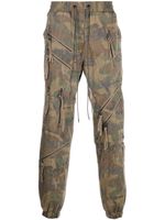 Mostly Heard Rarely Seen pantalon zippé à motif camouflage - Marron - thumbnail