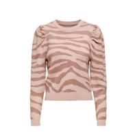 ONLY trui ONLCERIE met zebraprint roze