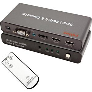 Roline 14.01.3568 HDMI / DisplayPort / VGA Adapter [1x HDMI, DisplayPort, VGA - 1x HDMI] Zwart 0 m