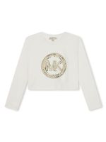 Michael Kors Kids sweat à logo appliqué - Tons neutres