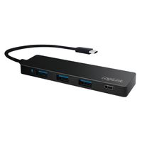 LogiLink UA0311 interface hub USB 3.2 Gen 1 (3.1 Gen 1) Type-C 5000 Mbit/s Zwart