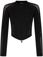 DSQUARED2 veste zippée à bande logo - Noir