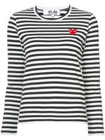 Comme Des Garçons Play t-shirt rayé à manches longues - Noir