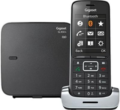 SL450A - Black Edition - snoerloze telefoon - antwoordsysteem - met Bluetooth-interface met nummerherkenning - ECO DECTGAP - 3-weg geschikt voor oproepen SL450A - Black Edition - snoerloze telefoon - antwoordsysteem - met Bluetooth-interface met nummerherkenning - ECO DECTGAP - 3-weg geschikt voor oproepen