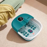 Voetbad Massager Voetmassage Spa met Afstandsbediening Opvouwbaar 33,5 x 41 x 20,5 cm Turquoise