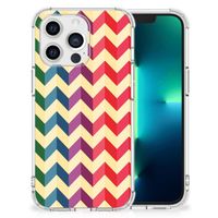 Apple iPhone 13 Pro Doorzichtige Silicone Hoesje Zigzag Multi Color