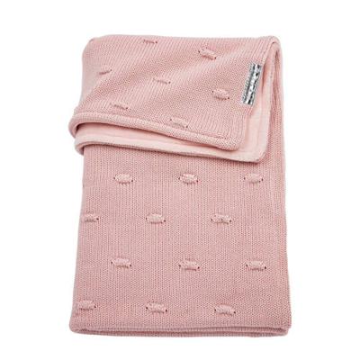 Meyco Silverline wiegdeken knots roze 75x100 cm