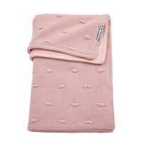 Meyco Silverline wiegdeken knots roze 75x100 cm