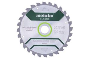 Metabo CORDLESS CUT WOOD CLASSIC 628665000 Cirkelzaagblad 216 x 30 x 1.2 mm Aantal tanden: 28 1 stuk(s)