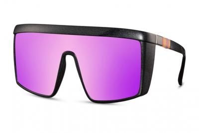 CWI zonnebril rechthoekig unisex cat. 3 matzwart/paars CWI zonnebril rechthoekig unisex cat. 3 matzwart/paars