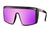 CWI zonnebril rechthoekig unisex cat. 3 matzwart/paars