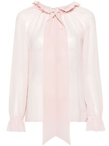 P.A.R.O.S.H. blouse Georgette à effet de transparence - Rose