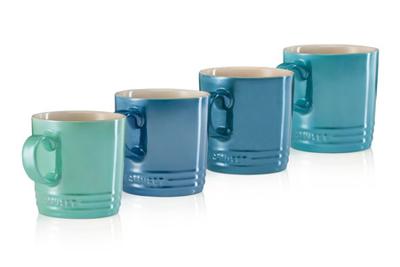 LE CREUSET - Aardewerk - Mok 0,35l Set/4 Cool Mint LE CREUSET - Aardewerk - Mok 0,35l Set/4 Cool Mint