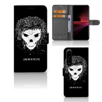 Telefoonhoesje met Naam Sony Xperia 1 III Skull Hair - thumbnail