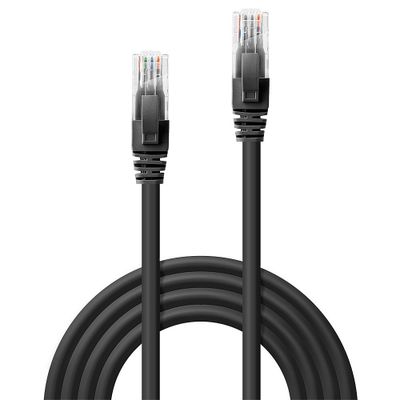 LINDY 48079 RJ45 Netwerkkabel, patchkabel CAT 6 U/UTP 3.00 m Zwart 1 stuk(s)