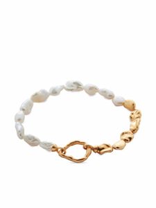 Monica Vinader x Mother of Pearl bracelet Keshi à perles - Or