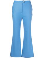 Nanushka pantalon court à coupe évasée - Bleu