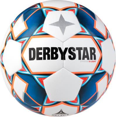 Derbystar Voetbal Stratos V20 S-Light wit blauw oranje Derbystar Voetbal Stratos V20 S-Light wit blauw oranje