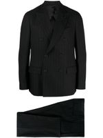 Lardini costume à veste à boutonnière croisée - Noir