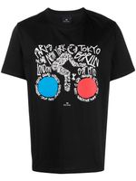 PS Paul Smith t-shirt en coton biologique à imprimé graphique - Noir