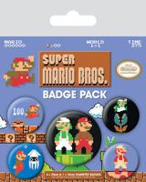 Super Mario Bros. Pin-Back Buttons 5-Pack - thumbnail