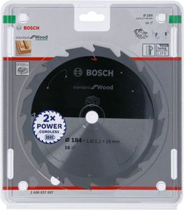 Bosch Accessories Bosch 2608837697 Hardmetaal-cirkelzaagblad 184 x 16 mm Aantal tanden: 16 1 stuk(s)