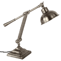 Landelijke Tafellamp Vitalo 44 cm 1 Lichts Antiek Zilver