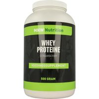 Mijnnatuurwinkel Whey proteine aardbei (500 gr) - thumbnail