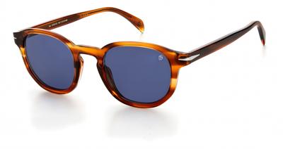 David Beckham zonnebril 1007/S heren cat. 3 rond bruin/blauw David Beckham zonnebril 1007/S heren cat. 3 rond bruin/blauw