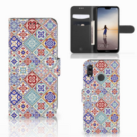 Huawei P20 Lite Bookcase Tiles Color